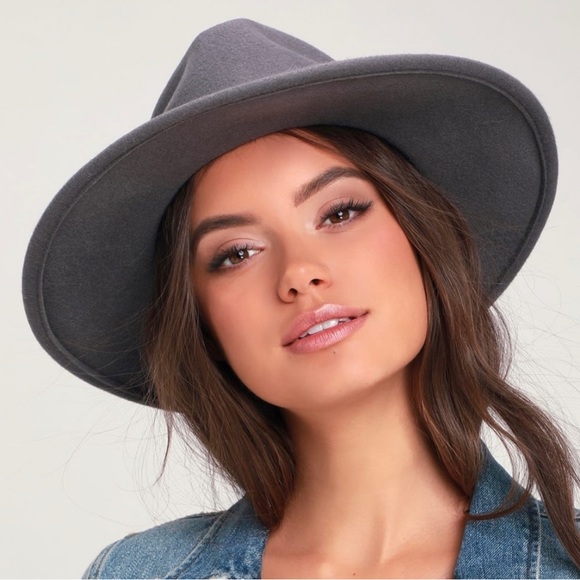 LULU'S NWOT Springsteen Grey Wool Hat - Picture 10 of 10